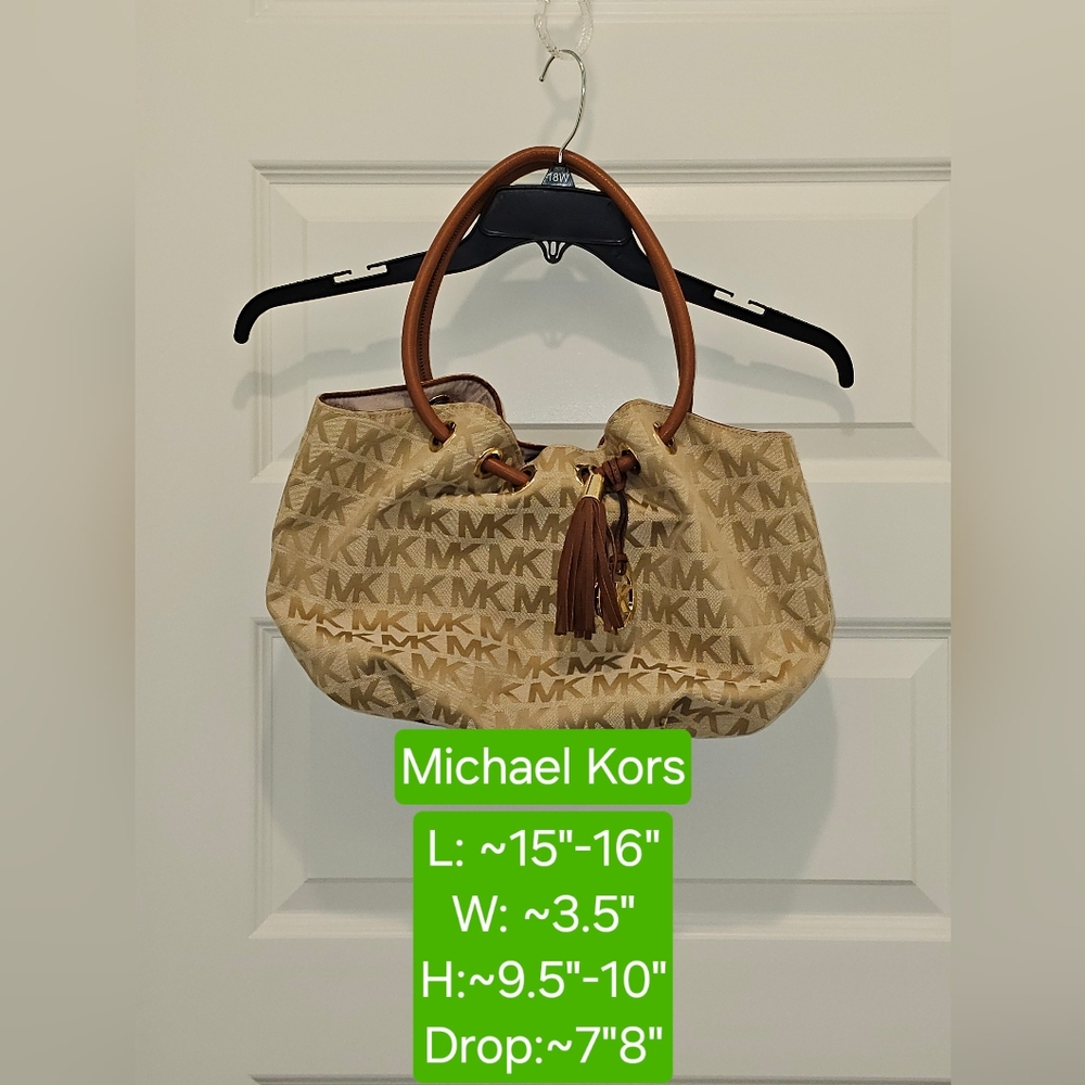 Michael Kors "Marina" Drawstring Hobo Handbag, GUC, Large